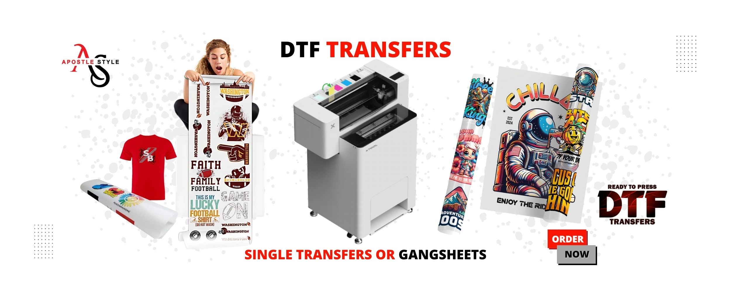 Apostle Style DTF transfers
