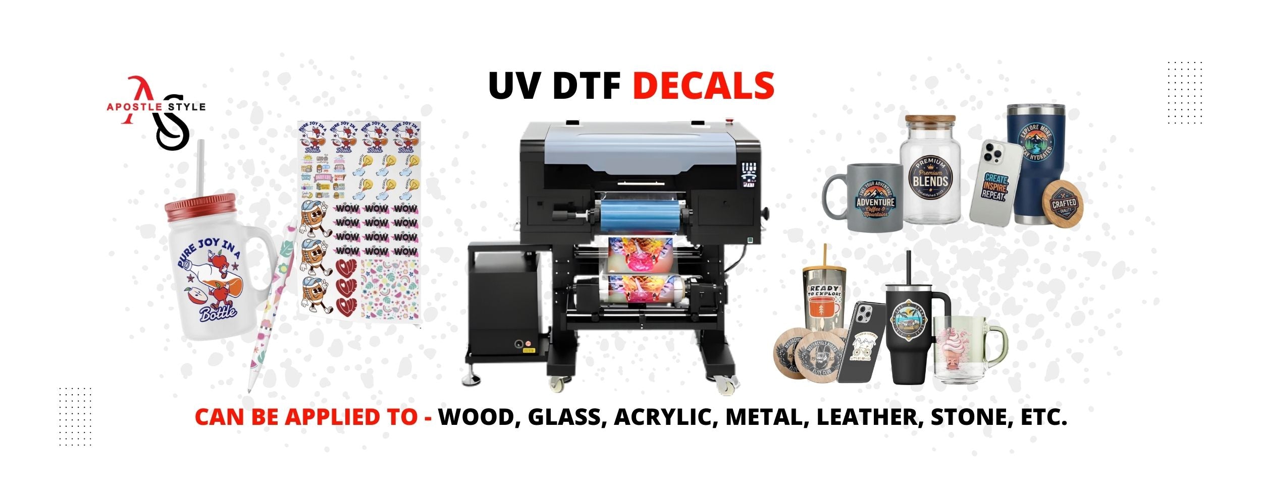 Apostle Style UV DTF decals and stickers